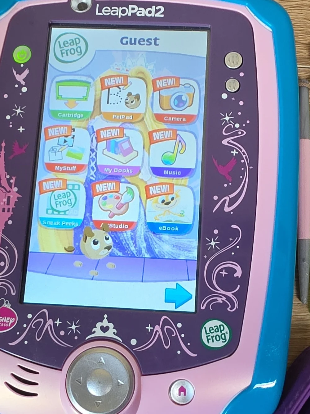 Disney Tangled LeapFrog LeapPad2 Explorer + 5 Game Cartridges